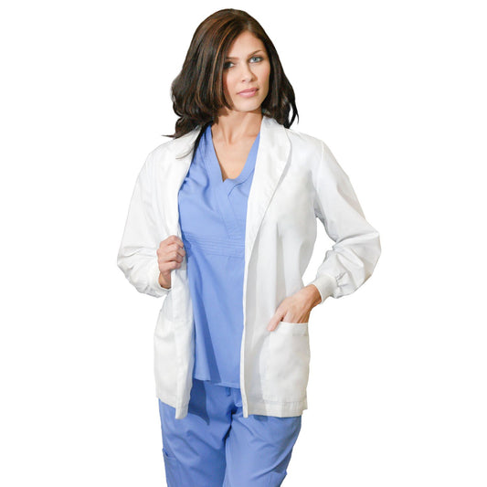 Medgear Womens 27" Lab Coat for Women with Shawl Collar