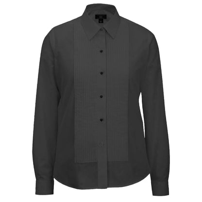 Women's Tuxedo Shirt with 1/4" Pleats and Point Collar