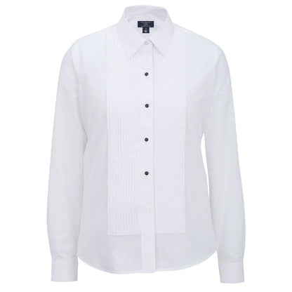 Women's Tuxedo Shirt with 1/4" Pleats and Point Collar