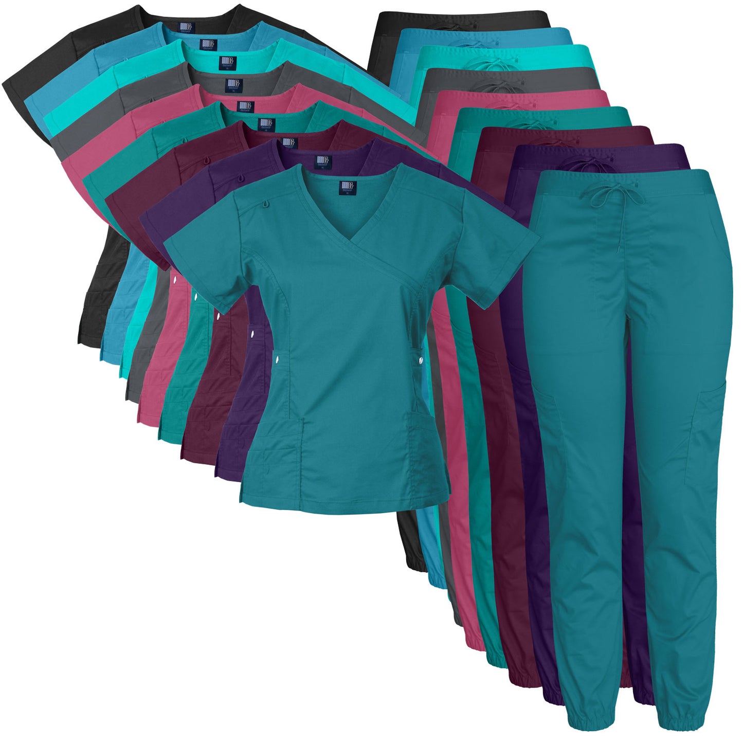 Medgear Women's 12-Pocket Jogger Scrub Set