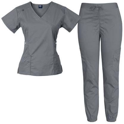 Medgear Women's 12-Pocket Jogger Scrub Set