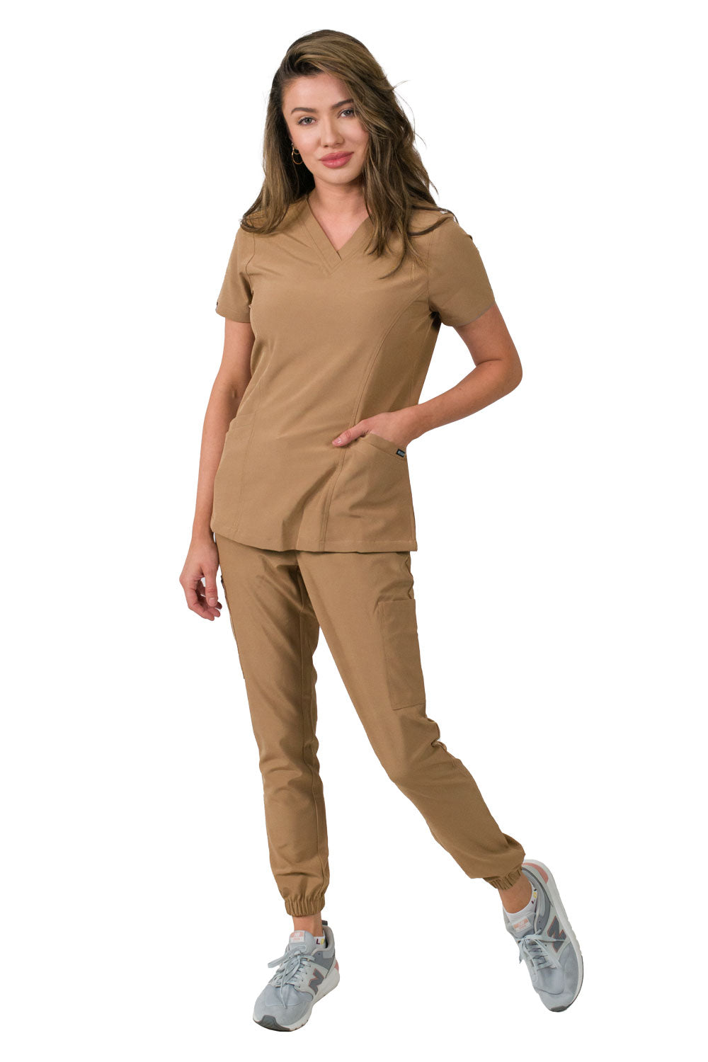 Medgear Olivia Women's 4 Pocket Top Gathered Jogger Pants Set