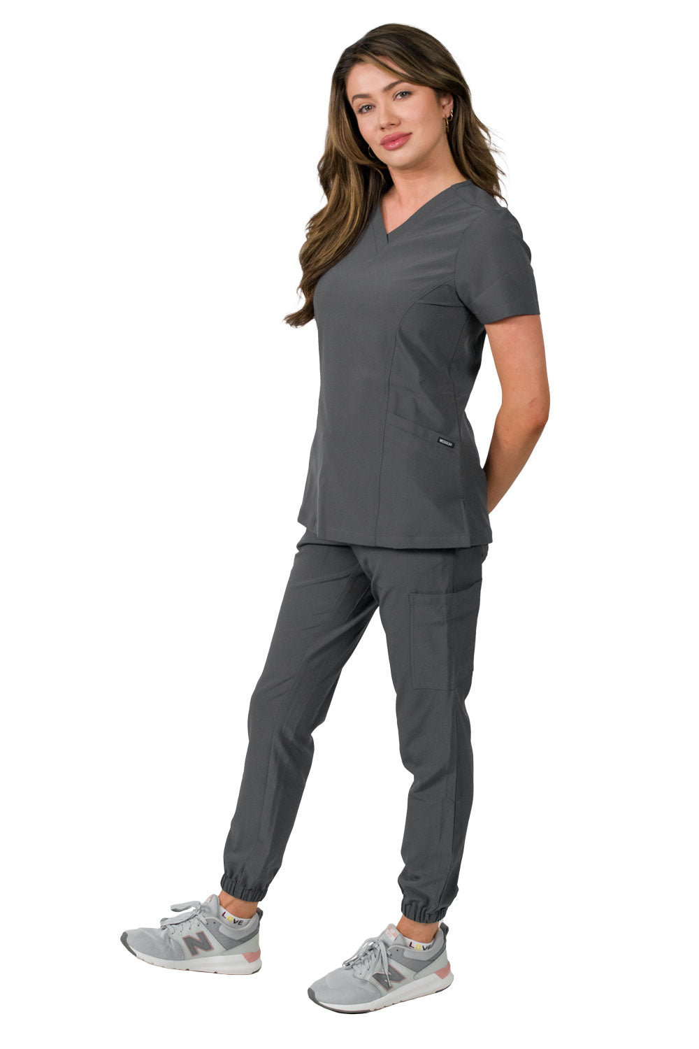 Medgear Olivia Women's 4 Pocket Top Gathered Jogger Pants Set