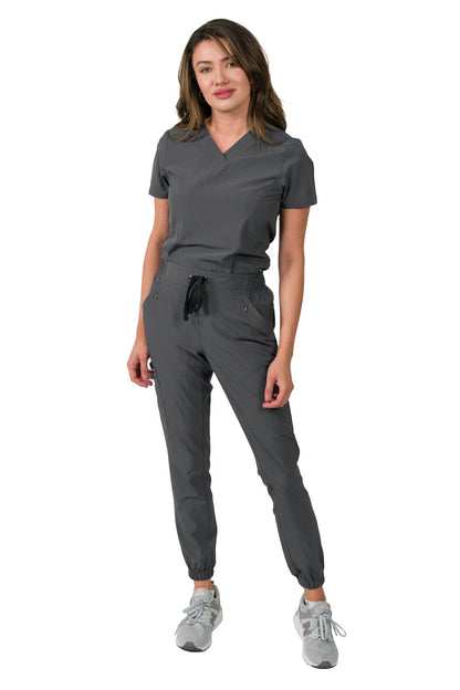 Medgear Olivia Women's 4 Pocket Top Gathered Jogger Pants Set