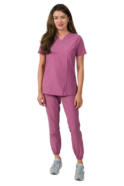 Medgear Olivia Women's 4 Pocket Top Gathered Jogger Pants Set