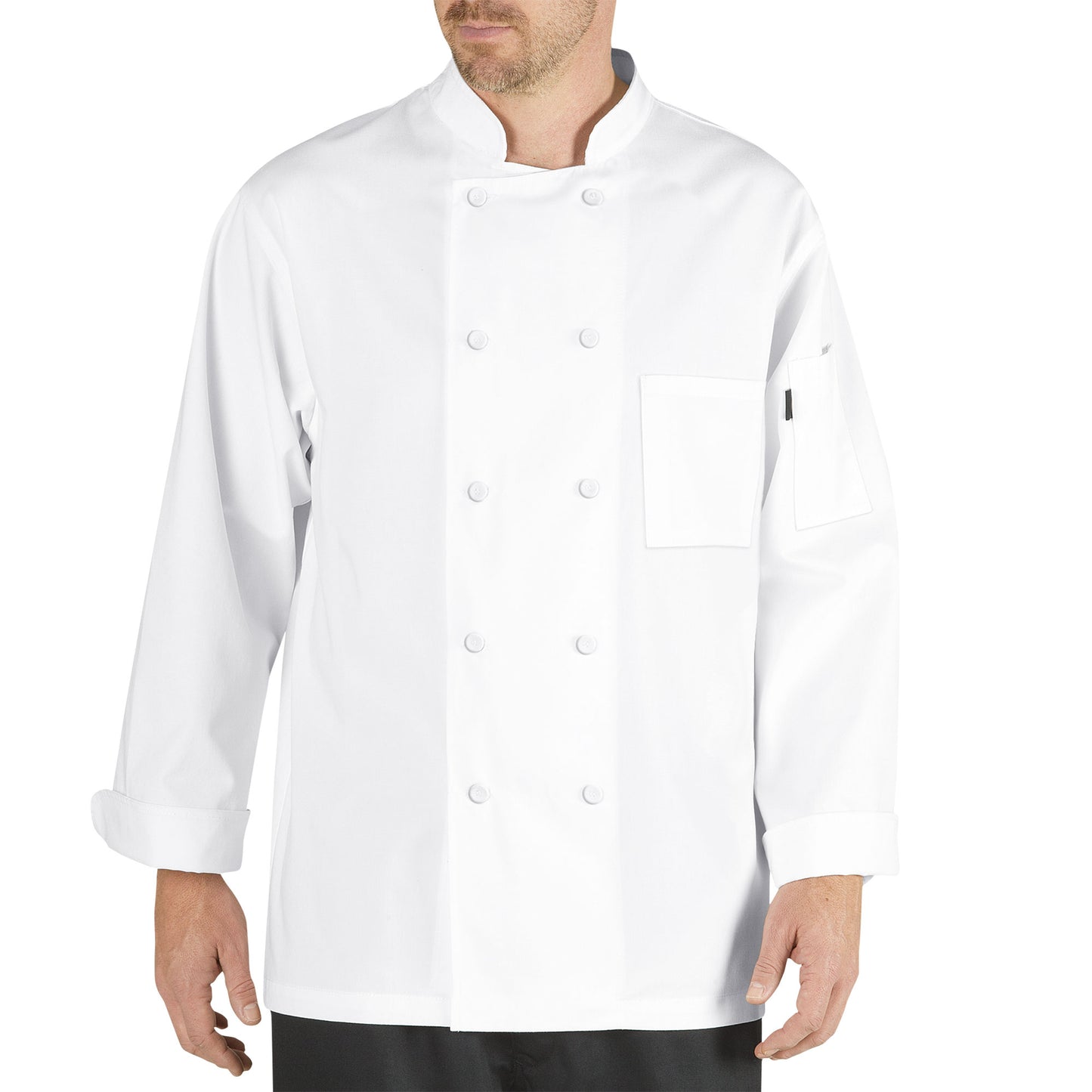 Chef Code Cool Breeze Chef Coat with Long-Sleeves and Mesh Vent Inlay