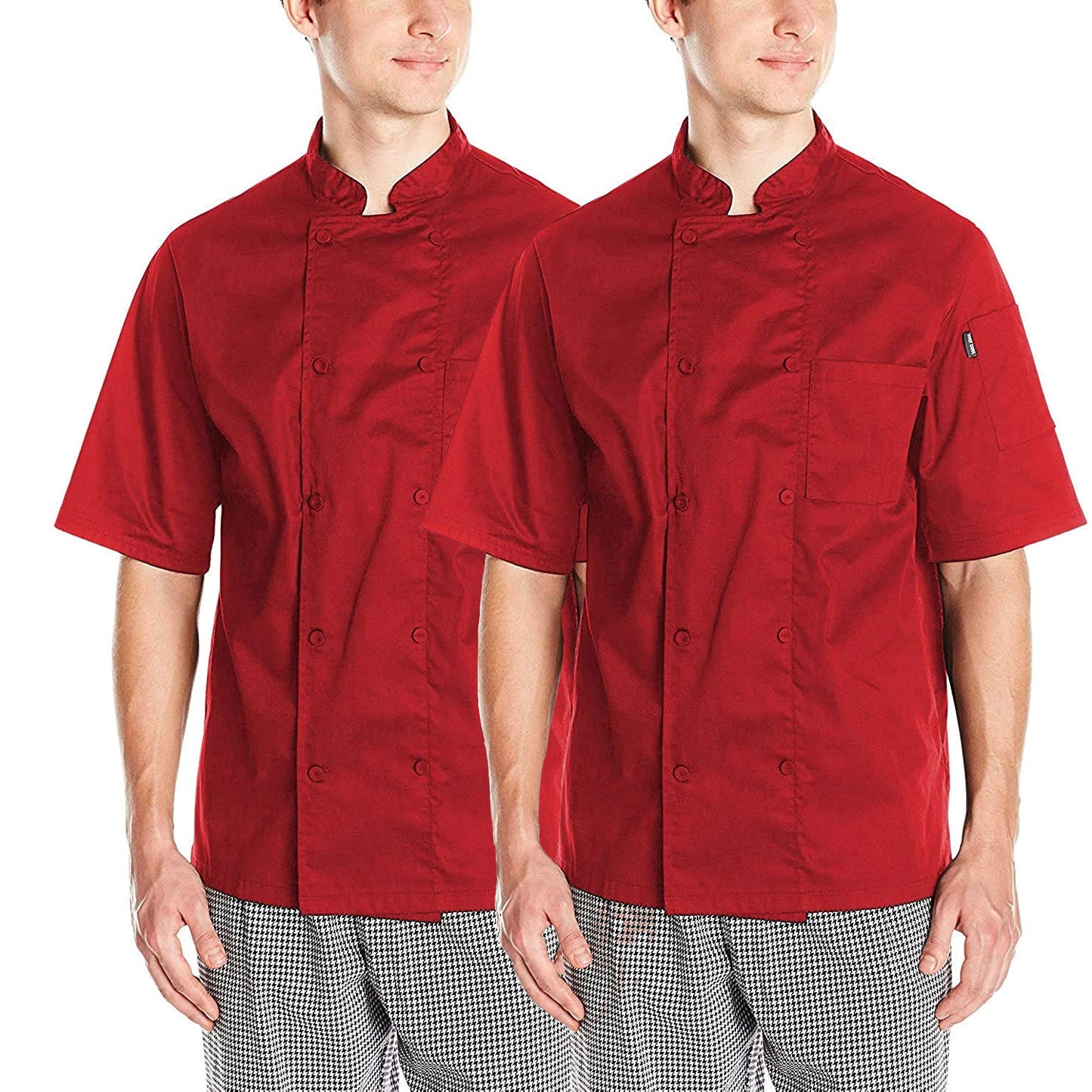 2-PACK Chef Code Cool Breeze Chef Coat with Short-Sleeves and Mesh Vent Inlay