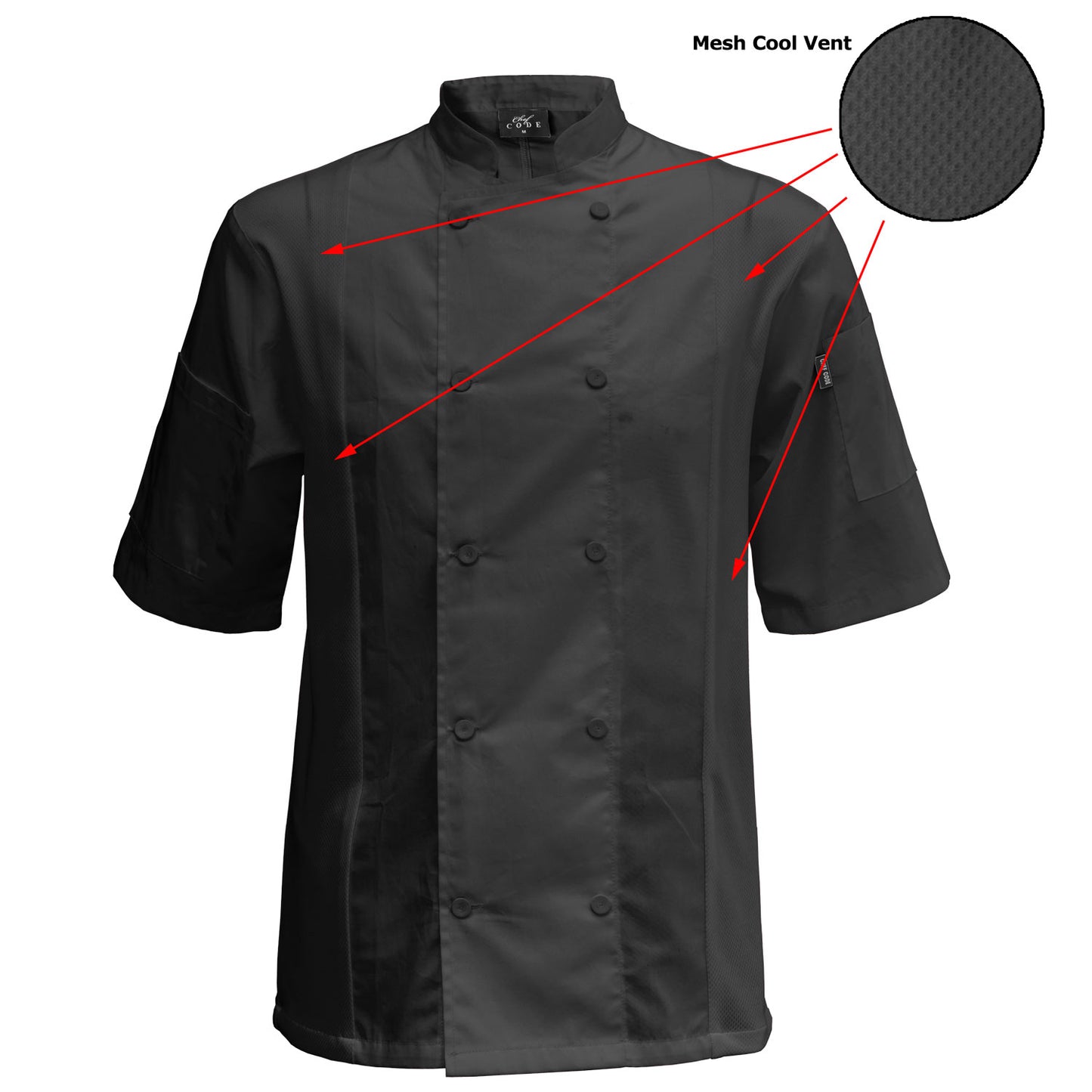 2-PACK Chef Code Cool Breeze Side Vent Chef Coat