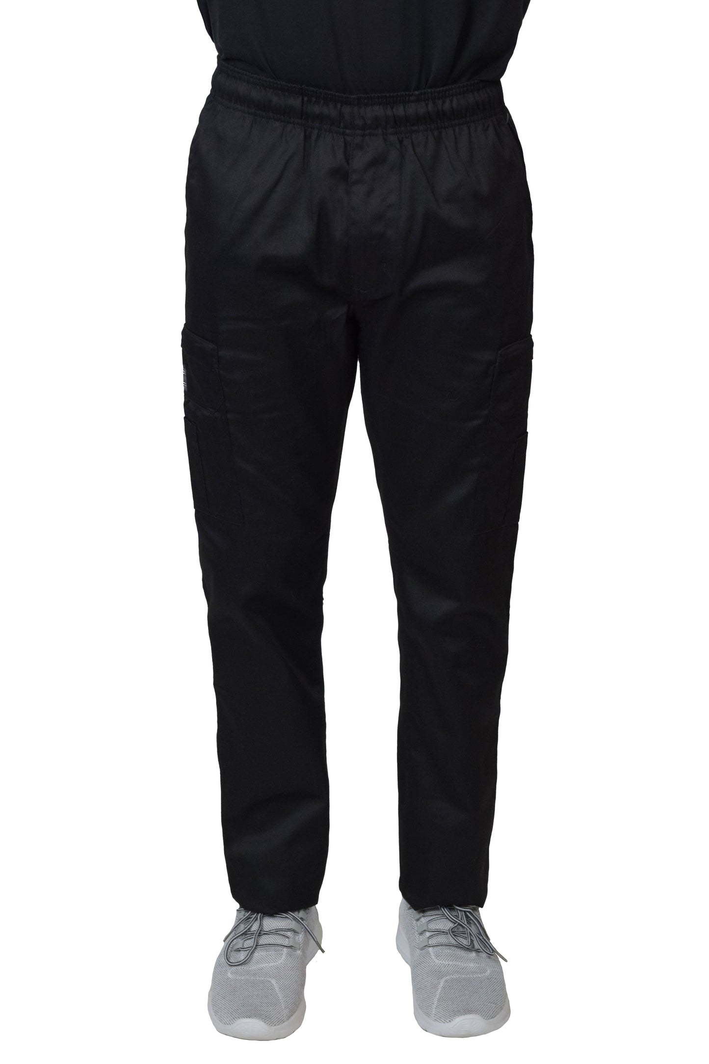 Chef Code Cargo Chef Pants, Elastic Waist with Drawstring and Zipper Cargo Pockets