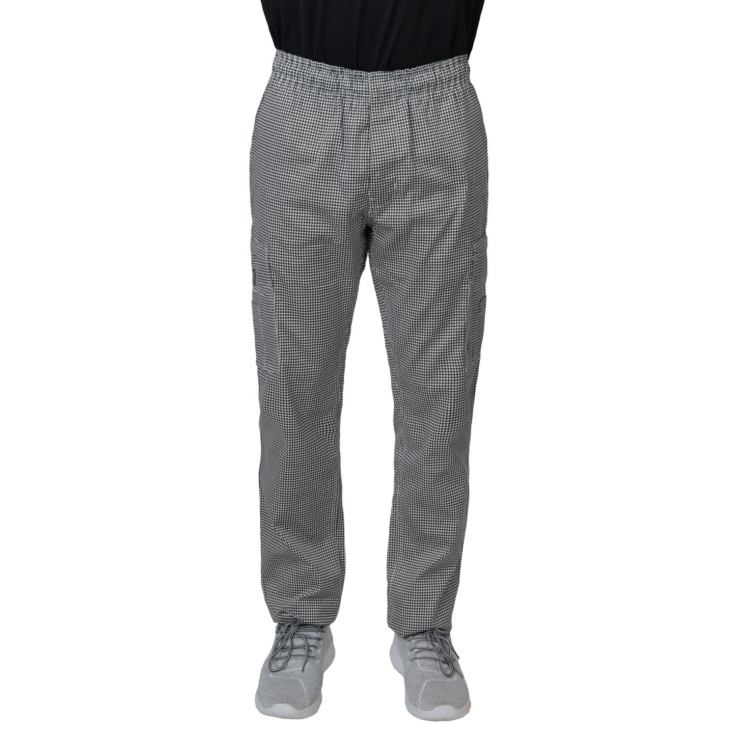 Chef Code Cargo Chef Pants, Elastic Waist with Drawstring and Zipper Cargo Pockets