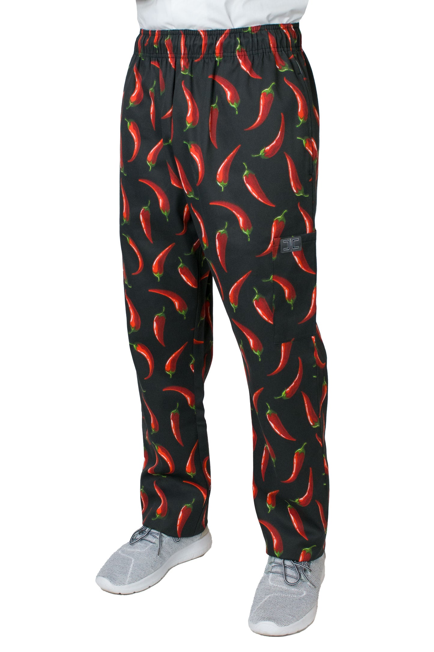 Chef Code Unisex Modern Fit Chef Pants with Cargo Pockets, Elastic Waist, Various Prints