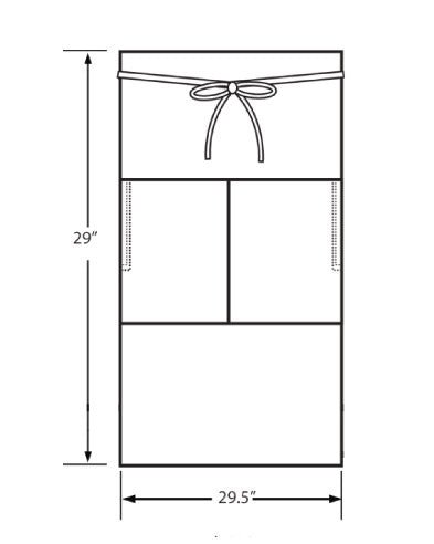 Dickies 3-Pack Full Bistro, 29" Long with Pencil Pocket