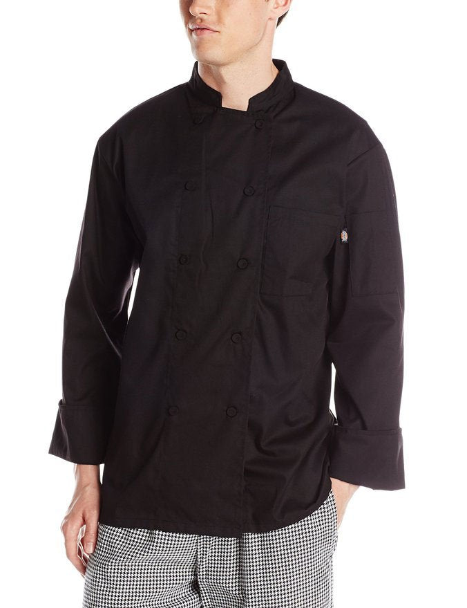 Dickies Lightweight Cool Breeze Chef Coat Long Sleeve w/ Mesh Inlay