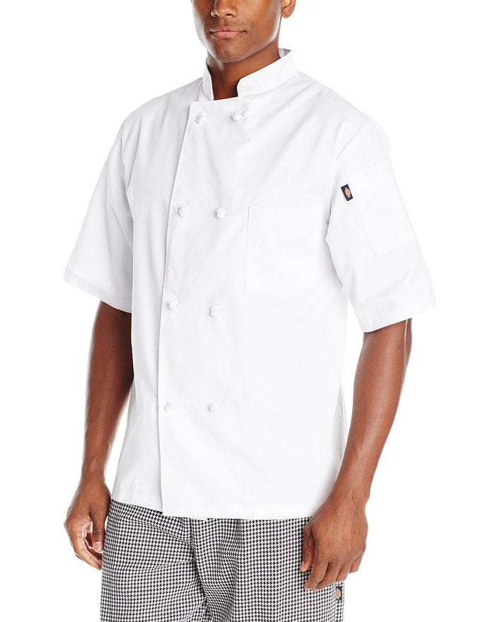 Dickies Chef Luigi Classic Chef Coat with Cloth Knot Buttons