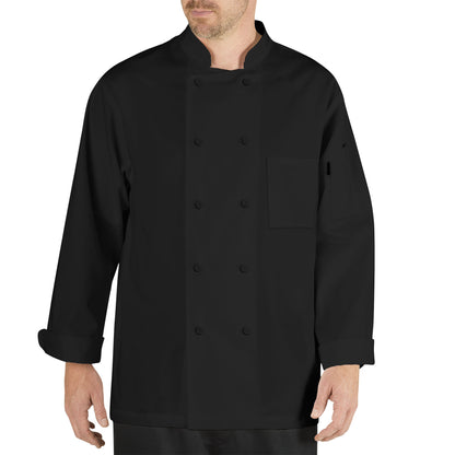 Chef Code Cool Breeze Chef Coat with Long-Sleeves and Mesh Vent Inlay