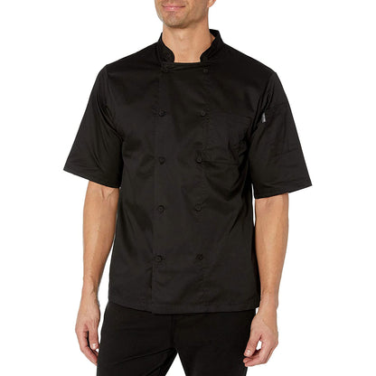 Chef Code Cool Breeze Chef Coat with Short-Sleeves and Mesh Vent Inlay