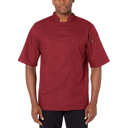 Chef Code Cool Breeze Chef Coat with Short-Sleeves and Mesh Vent Inlay