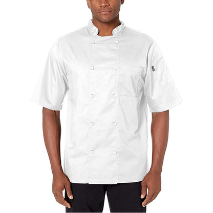 Chef Code Cool Breeze Chef Coat with Short-Sleeves and Mesh Vent Inlay